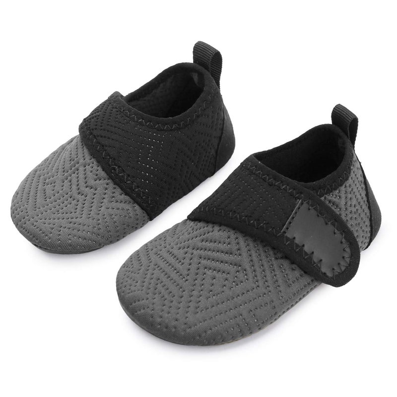 BARERUN Baby Girls Boys Swim Water Shoes Quick Dry Non-Slip Water Skin Barefoot Sports Shoes Aqua Socks for Infant Grey 18-24 Months Infant - Image 3